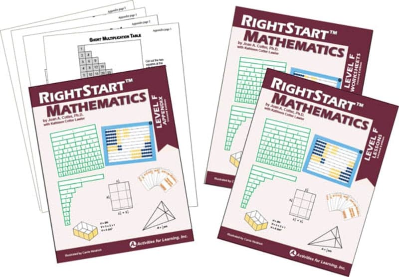 RightStart Mathematics Level F Book Bundle 2nd