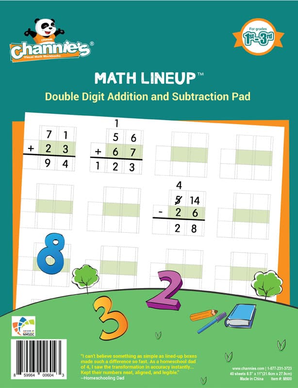 Math Line-Up Pad - Double Digit (Channie's Math)
