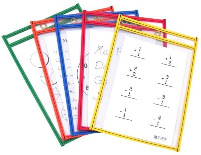 Reusable Dry Erase Pockets - 6" x 9" Single,