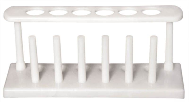 Test Tube Rack with Drying Pins 6 Hole/6 Pin Rack