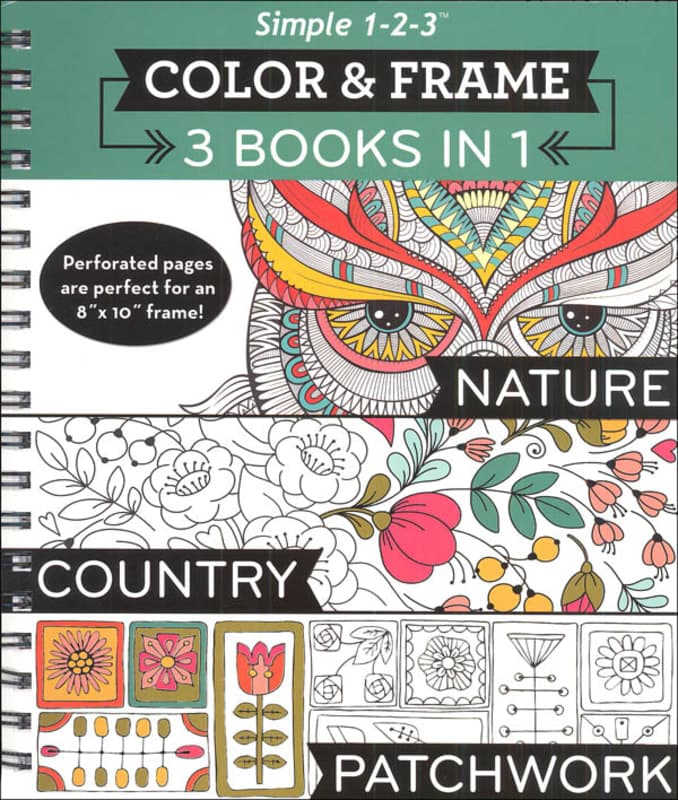 Color & Frame 3 Books in 1: Nature, Country,