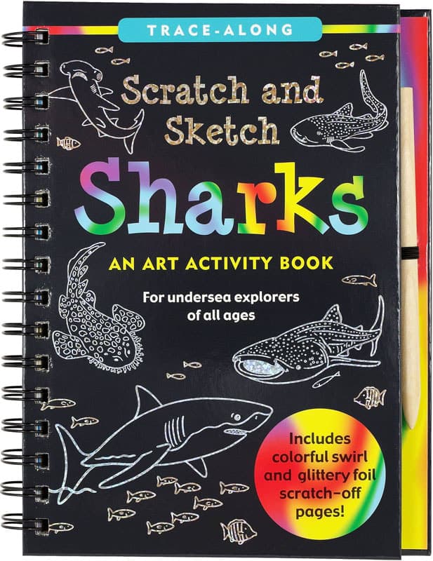 Sharks Scratch and Sketch Trace-Along Art