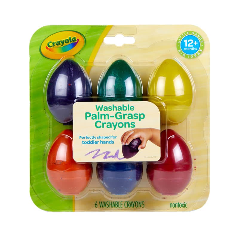Crayola Young Kids Palm-Grasp Crayons - 6 count