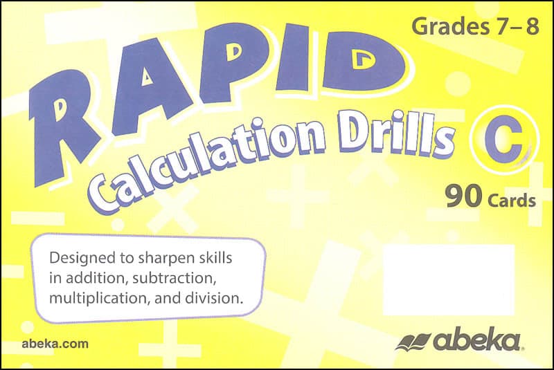 Abeka Rapid Calculation Drills C