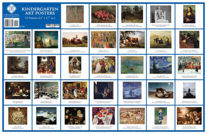 Memoria Press Kindergarten Art Posters (11" x