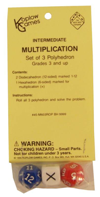 Intermediate Mutiplication - Set of 3 Polyhedron