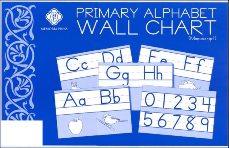 Memoria Press Manuscript Alphabet Wall Chart (11"