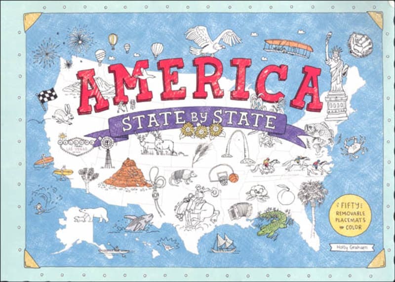 America State by State Fifty Removable Placemats