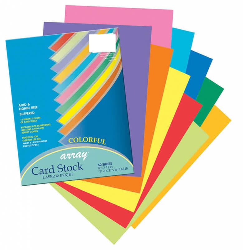 Colorful Card Stock - assorted colors (8.5" x