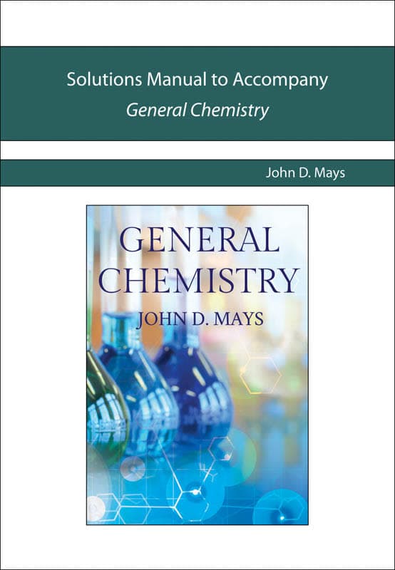 Novare General Chemistry Solutions Manual