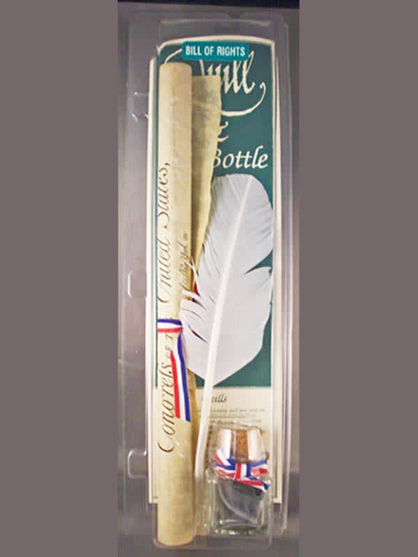 Bill of Rights Quill & Ink Bottle with Document