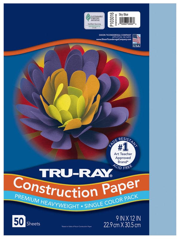 Construction Paper Fade-Resistant 9" x 12" Sky