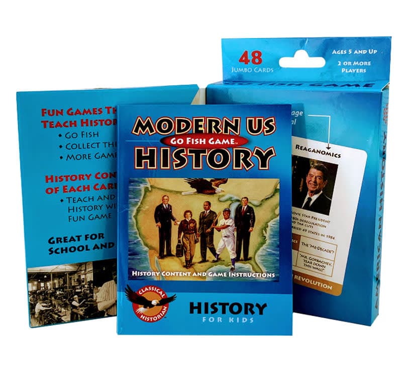 Modern US History Go Fish Game with History