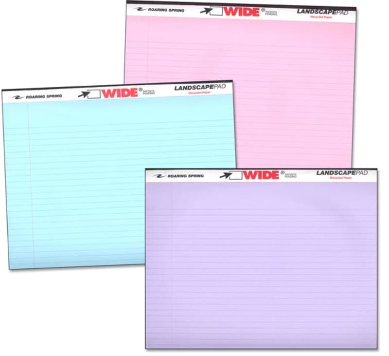 Colored Landscape Pad - College Ruled Assorted