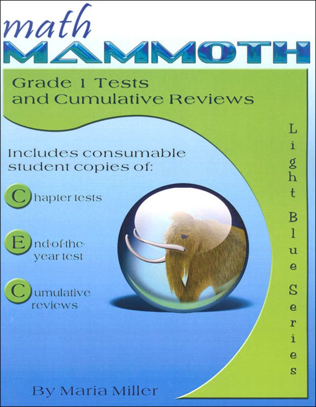 Math Mammoth Grade 1 Tests and Cumulative Reviews