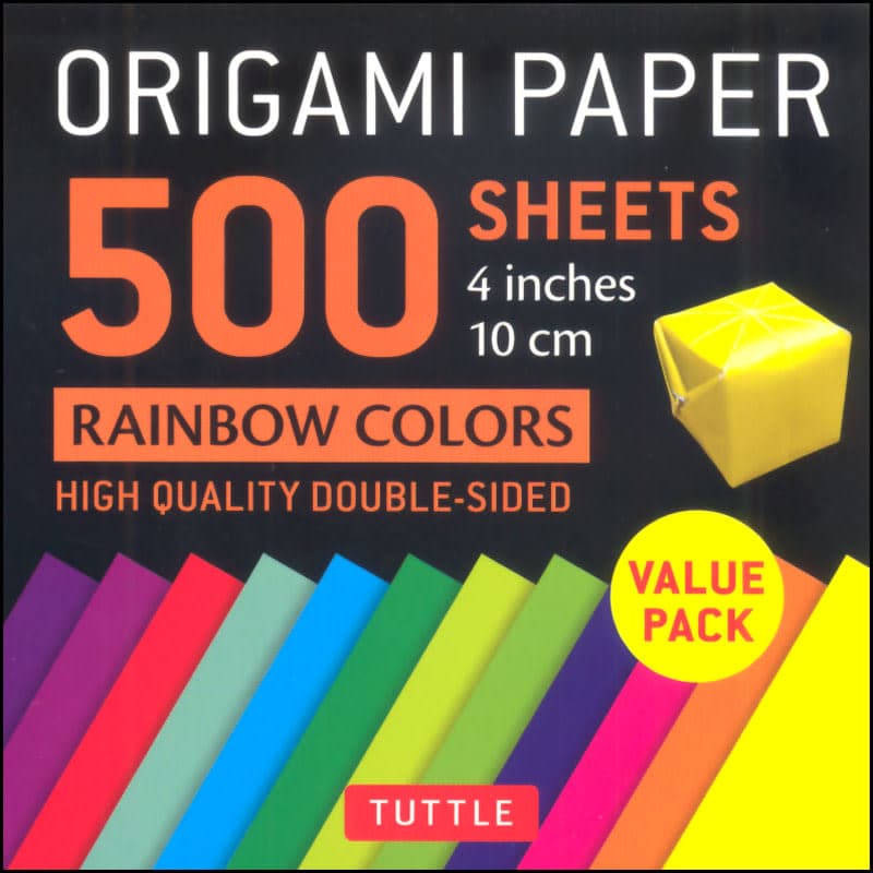 Origami Paper - 500 Sheets Rainbow Colors 4"