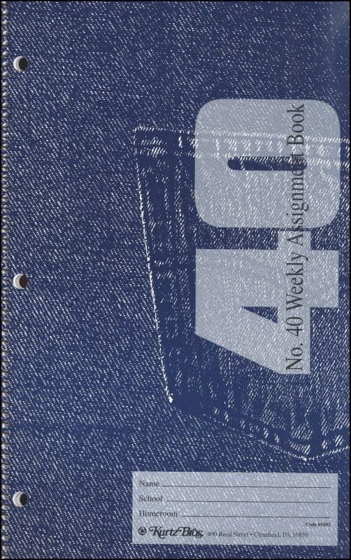 Weekly Student Assignment Book