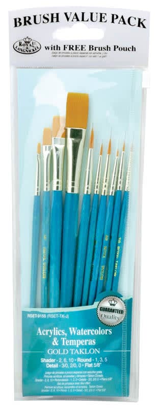 Royal & Langnickel Gold Taklon Paint Brush Set