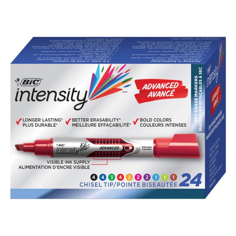 BIC Intensity Dry Erase Markers Chisel Tip