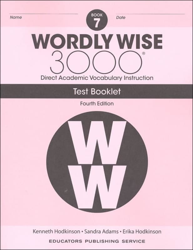 Wordly Wise 3000 Book 7 Test Book, 4th Edition