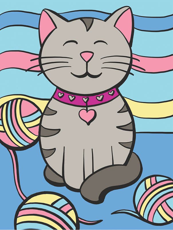 Painting By Numbers - Kitten