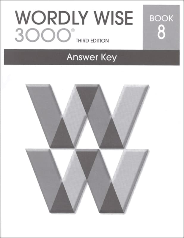 Wordly Wise 3000 3rd Edition Key Book 8