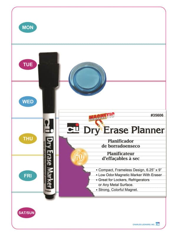 Magnetic Planner Whiteboard (6.25" x 9") with