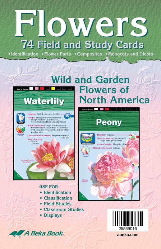 Abeka Flowers Field and Study Cards