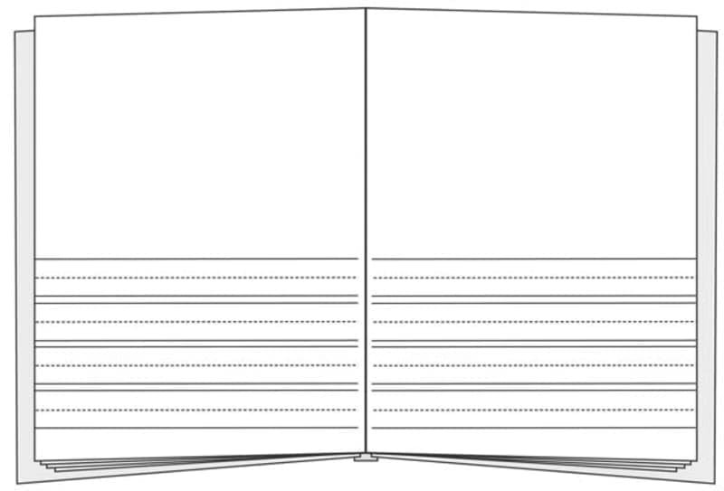 Primary Lined Bare Book (6-3/8" x 8-1/8")