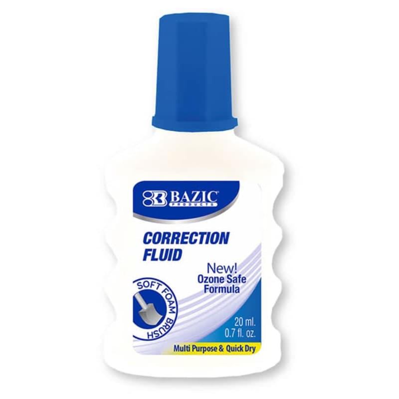 Correction Fluid with Foam Brush (20ml /0.7 fl oz)
