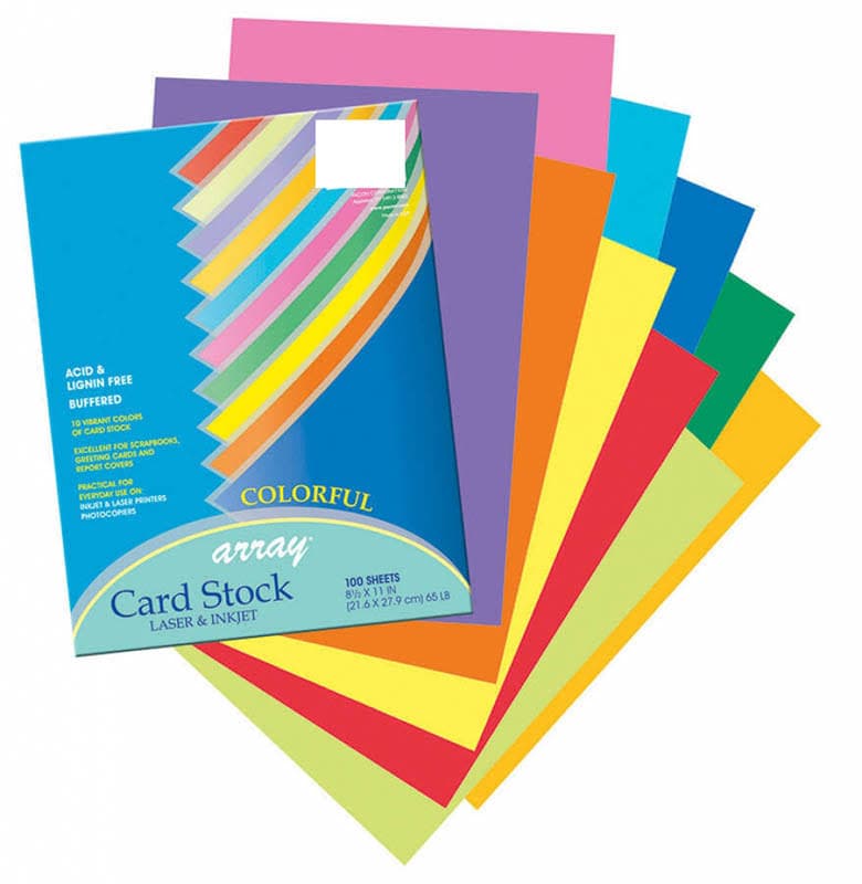 Colorful Card Stock - assorted colors (8.5" x