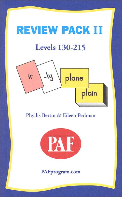 Preventing Academic Failure Set II Review Packs