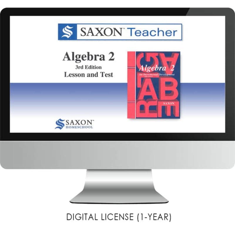 Saxon Math Homeschool Algebra 2 Teacher Digital