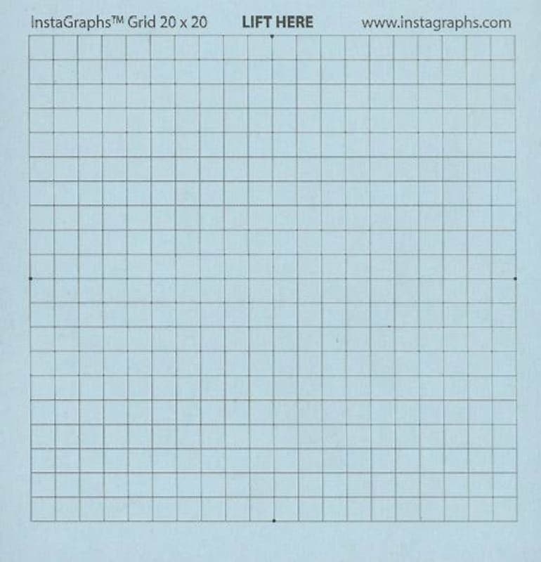 InstaGraphs 20 x 20 Plain Grid with No Axis (3" x