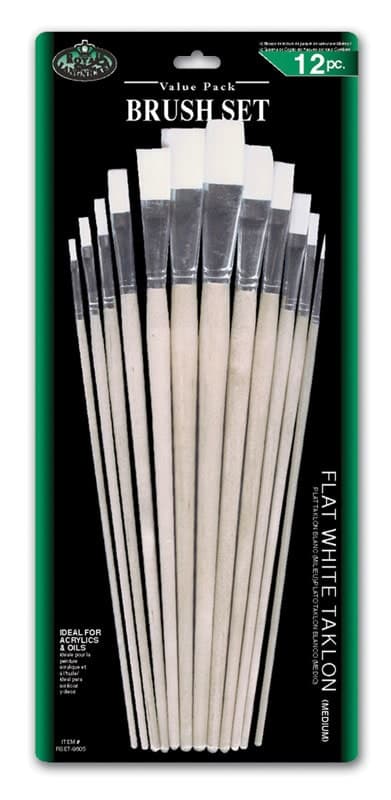 Royal & Langnickel Flat White Taklon Paint Brush