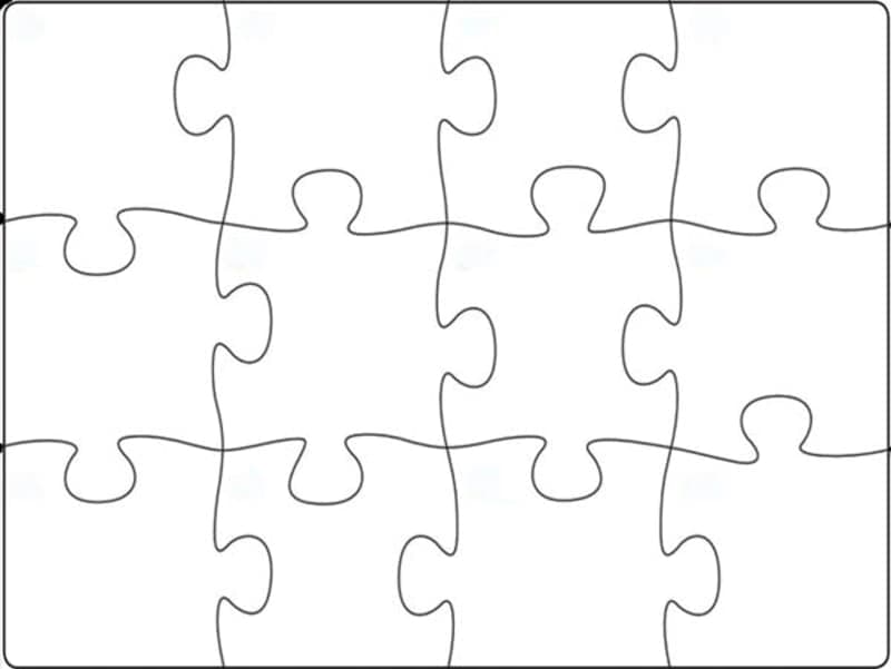 Bare Blank Puzzle (12 piece)