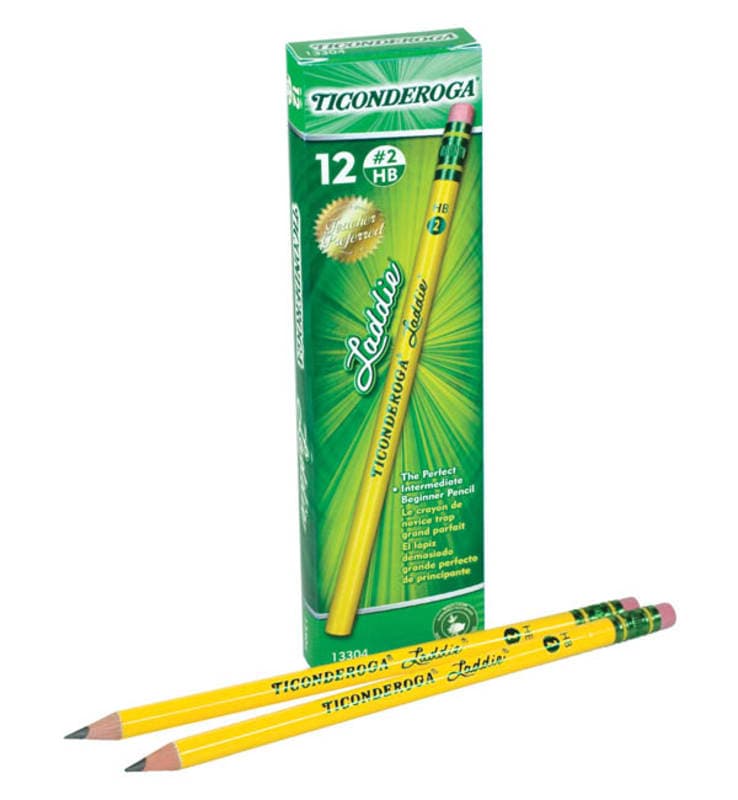 Dixon Ticonderoga Laddie Pencil with Eraser - 12