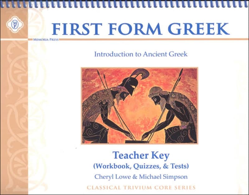 Memoria Press First Form Greek Teacher Key for
