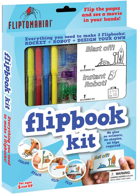 Flip Book Kits - SCI-FI TECH Kit (Rocket & Robot