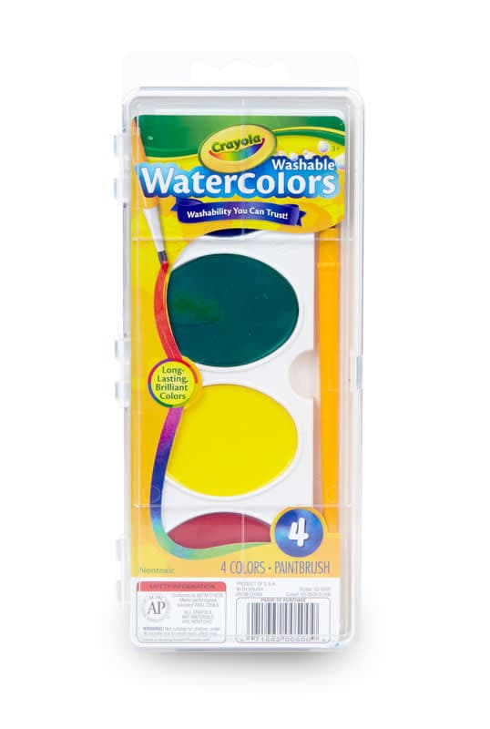 Crayola Washable Watercolor Set (4 Oval Pans and