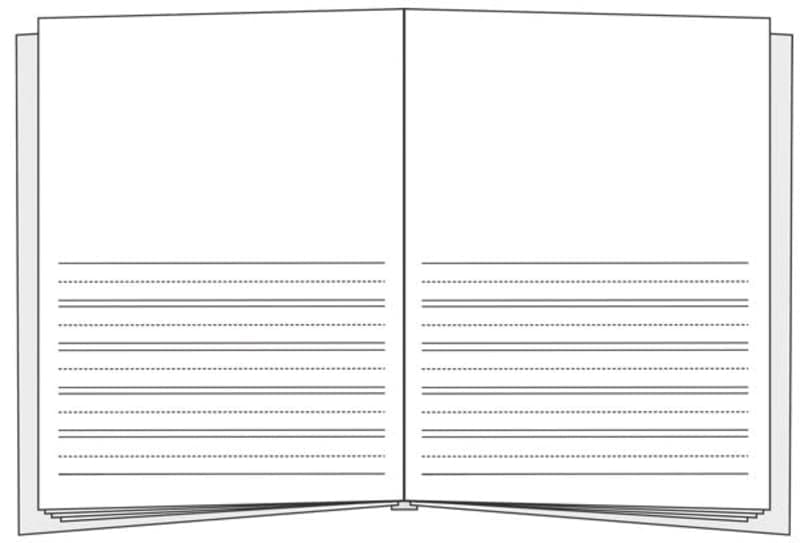 Primary Lined Big Bare Book (8-3/8" x 11")