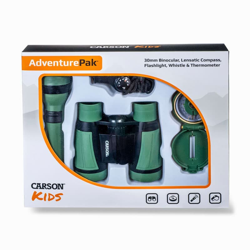 Carson Optical AdventurePak Kids 30mm Binoculars,