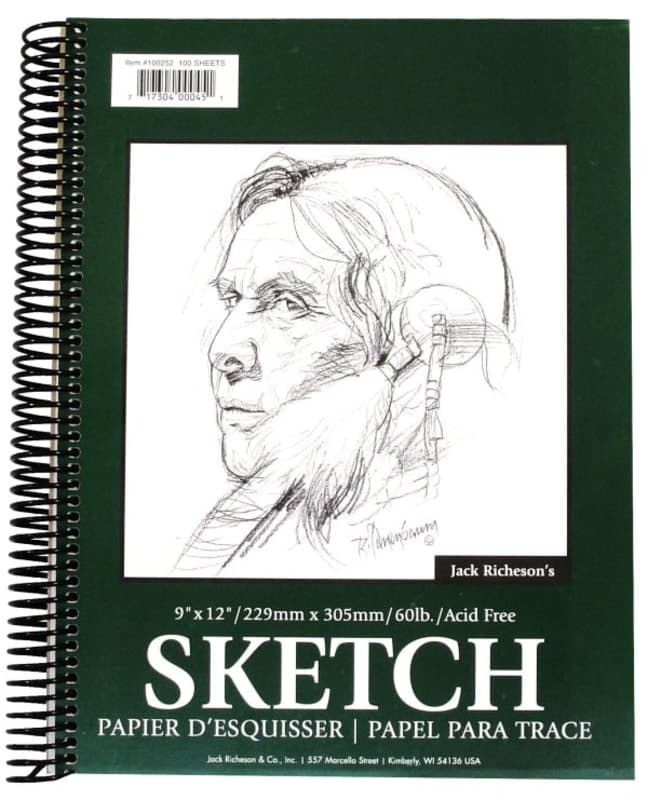 Sketchpad - 9" x 12" Spiral Bound (100 Sheets)