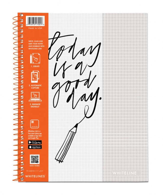 Whitelines Wirebound Notebook - Graph (11" x 8.5")
