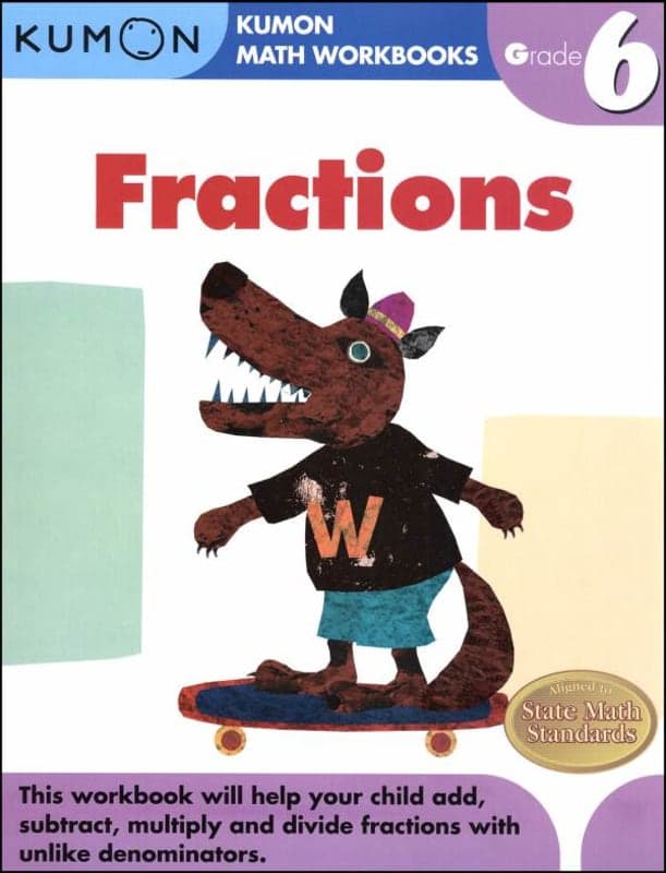 Kumon Fractions Grade 6 Workbook