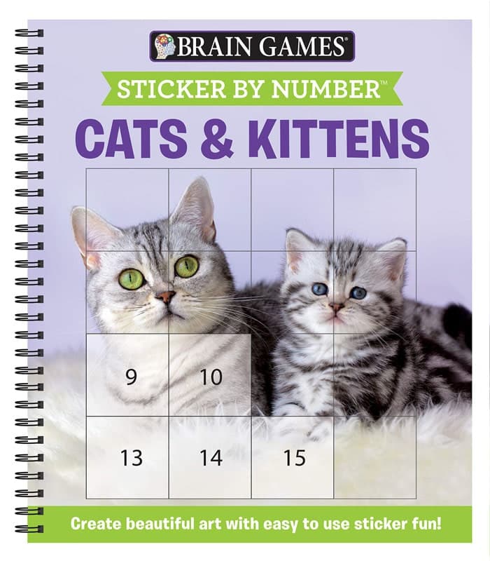 Sticker by Number - Cats & Kittens (Brain Games)