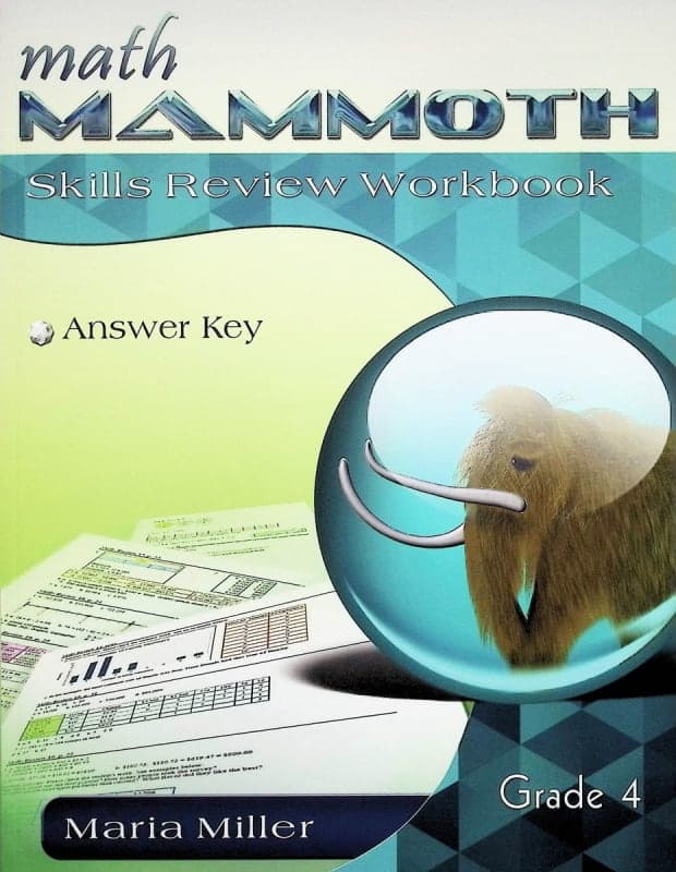 Math Mammoth Grade 4 Color Skills Review Workbook