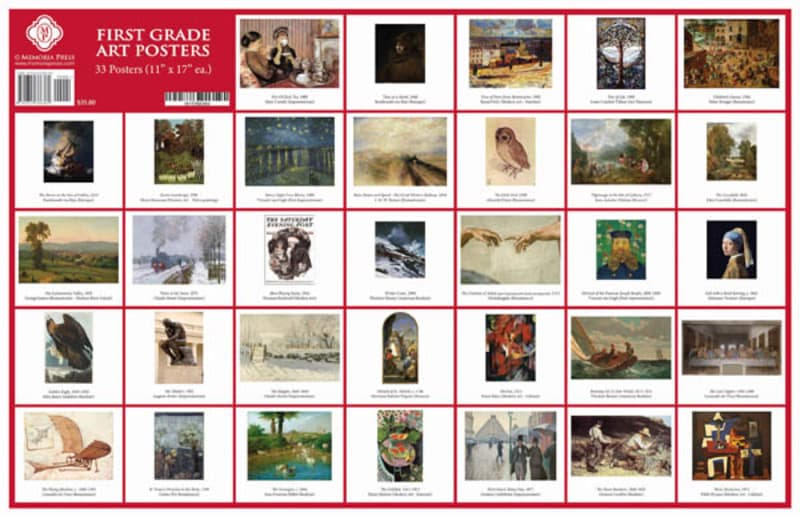 Memoria Press First Grade Art Posters (11" x 17")