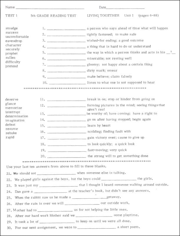 Living Together Test