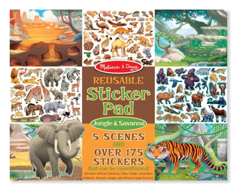 Melissa & Doug Reusable Sticker Pad - Jungle &